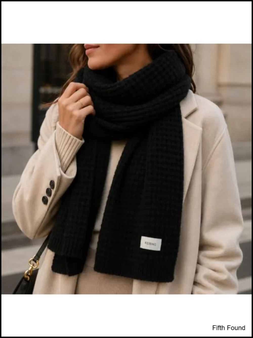 Womens Waffle Knit Winter Scarf Soft Neck Warmer Cozy Cold Weather Wrap